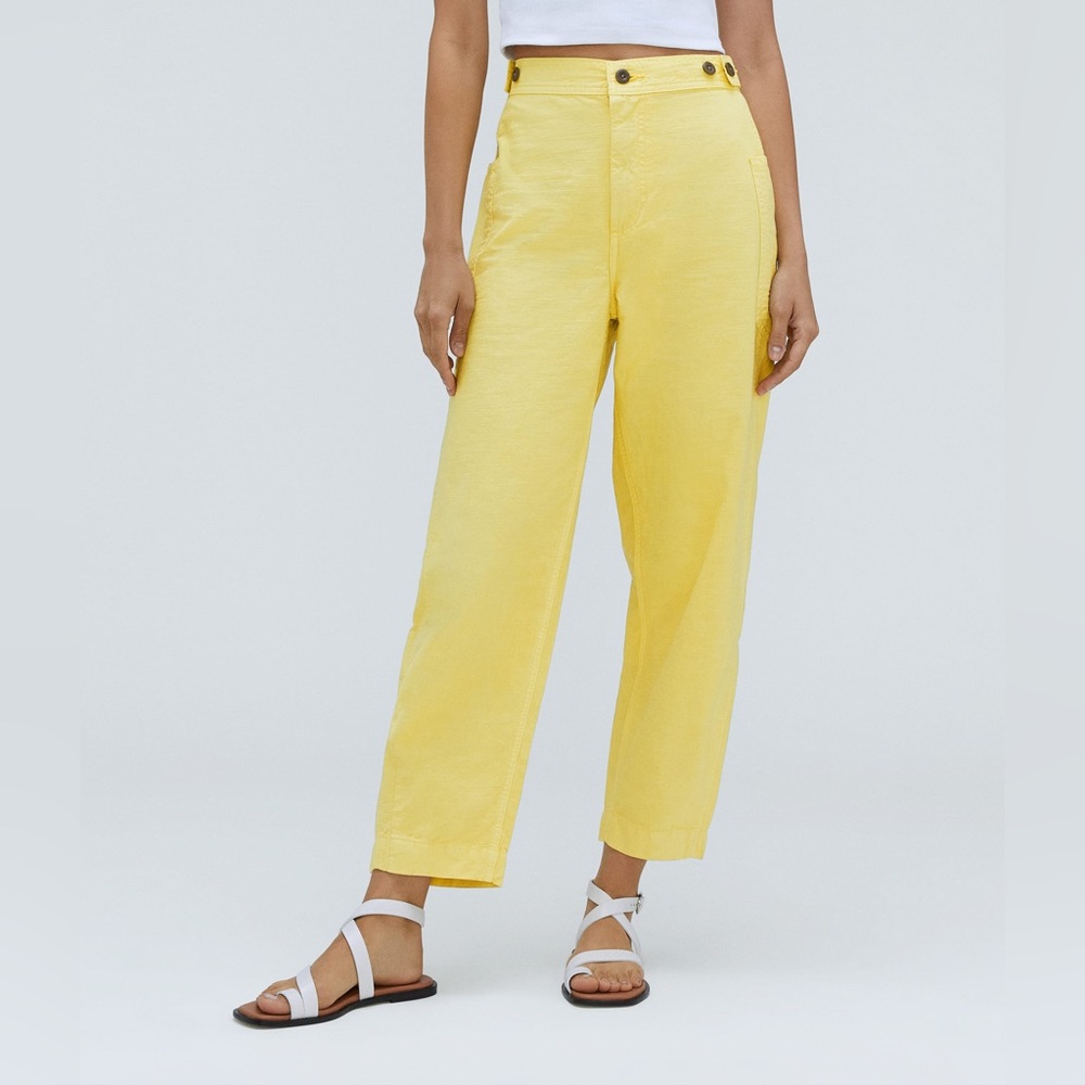 Everlane Fatigue Barrel Pant in Lemon - Size 12